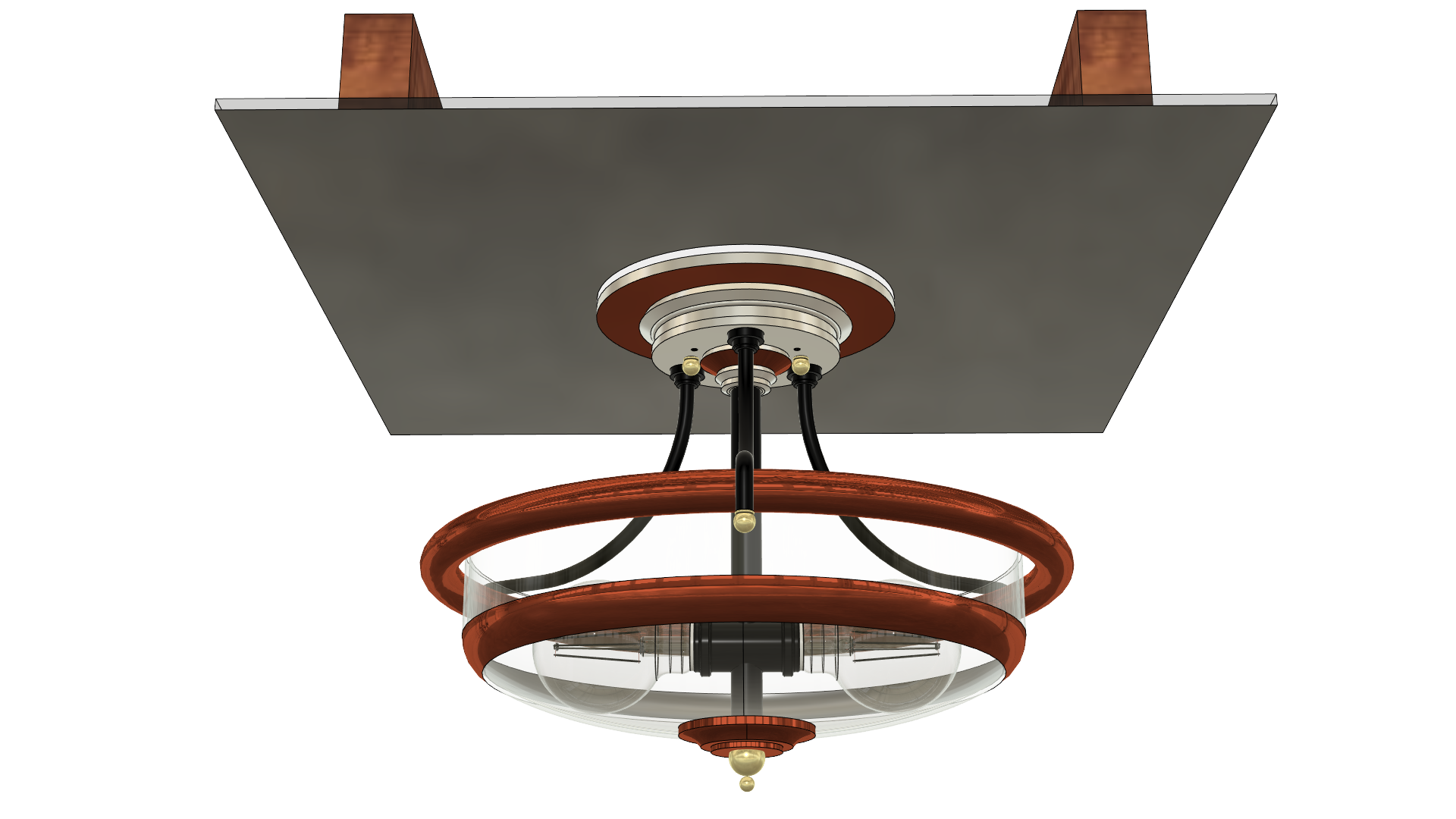 8 inch kitchen ceiling light fixture with trim